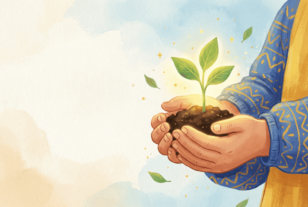 Nurturing growth illustration