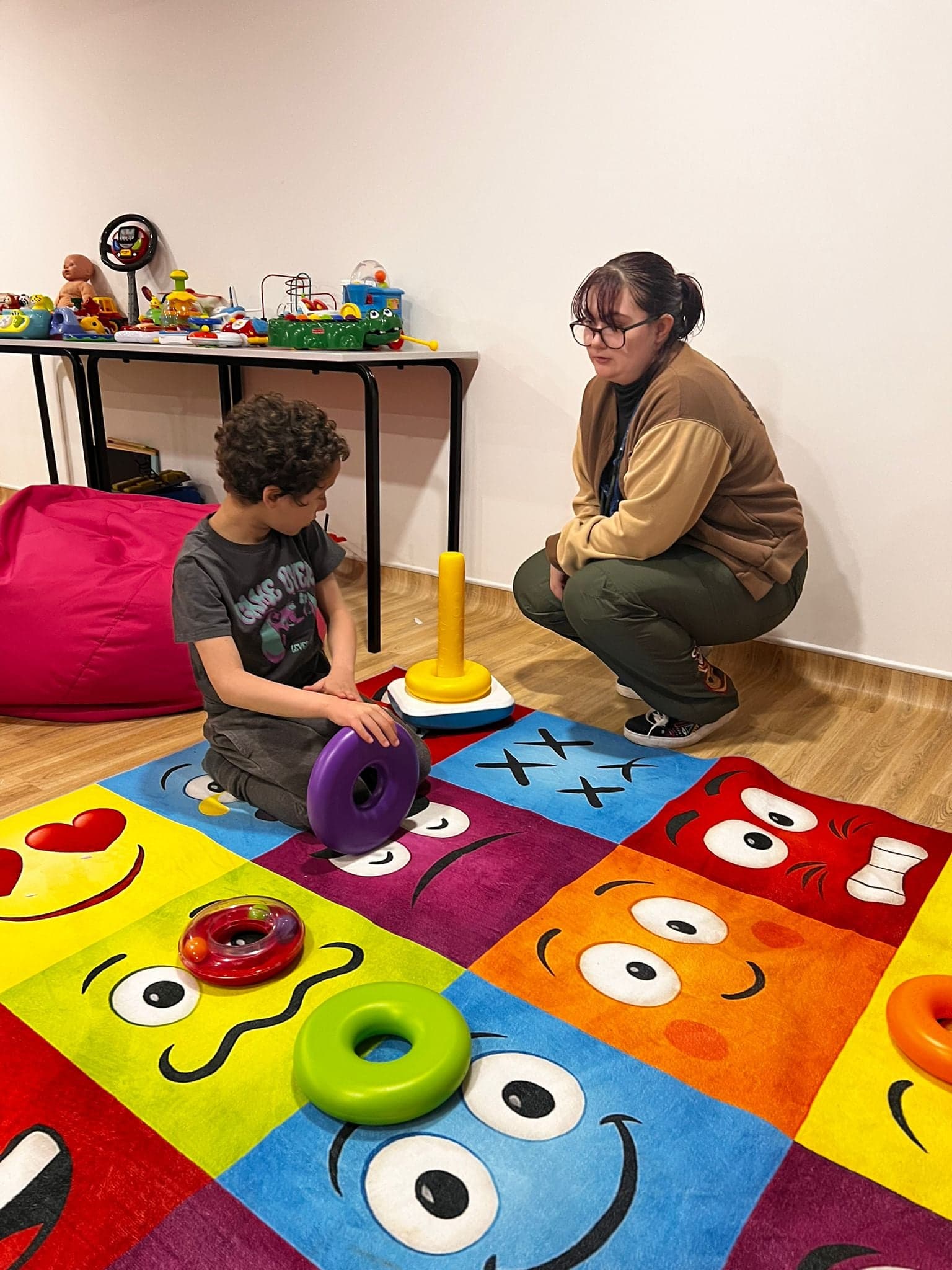 Activity room for creative and life skills sessions